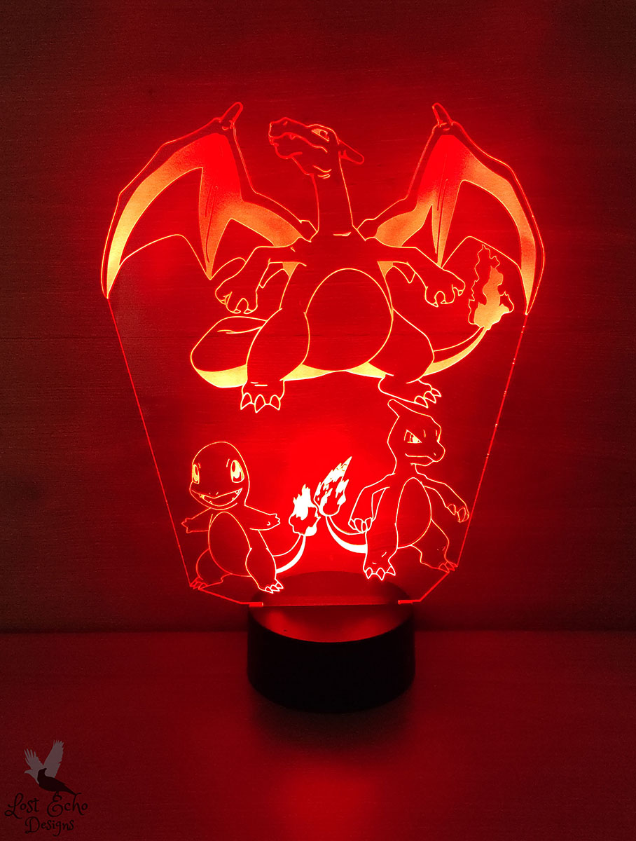 Charmander – Charmeleon – Charizard – Evolutions – Pokemon – LED Lamp ...